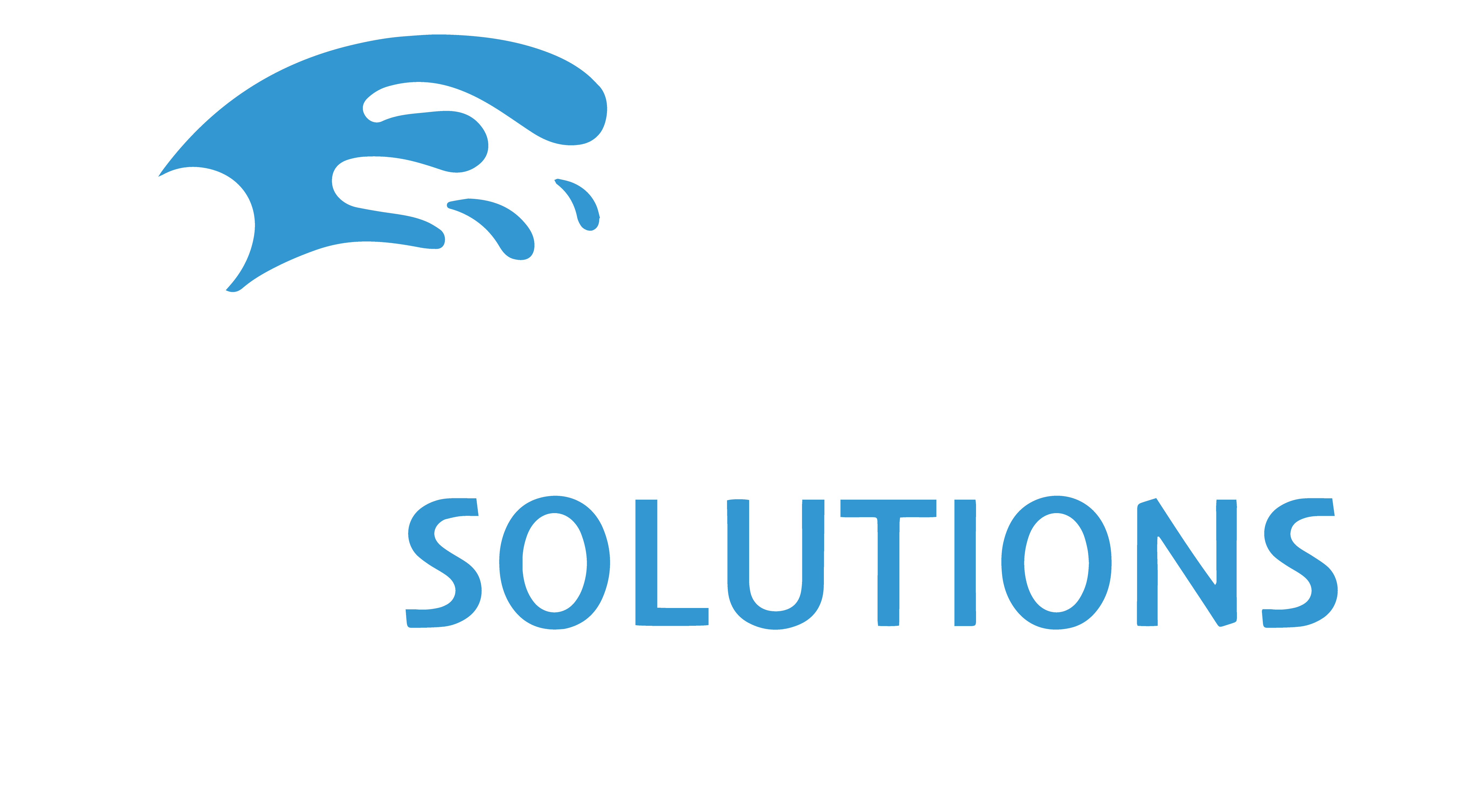 LA Water Solutions logo for dark background